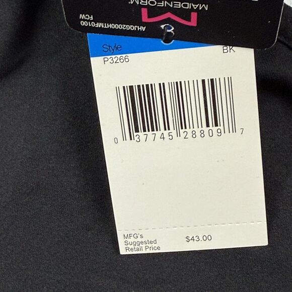 NEW Maidenform Firm Control Fat Free Long Length Tank Top Women XL Black 3266 - Picture 6 of 9